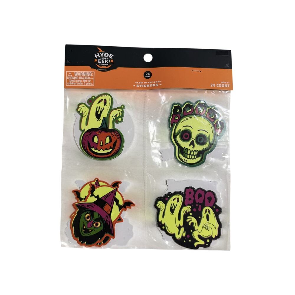 Hyde & EEK 24ct Glow in the Dark Halloween Vinyl Stickers